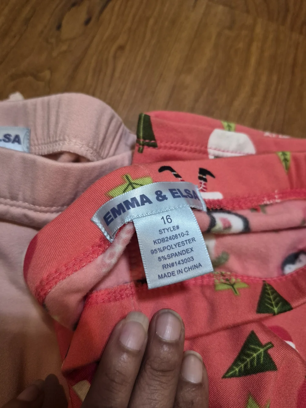 Girls Lot Of 3 - Sz 16 Pink Holiday Santa & Snowman Pajama Pants - Emma & Elsa